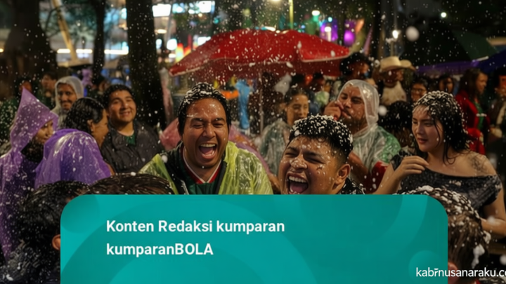 Foto: Lautan Manusia Berpesta di Jalanan – Rayakan Kemenangan Timnas Meksiko