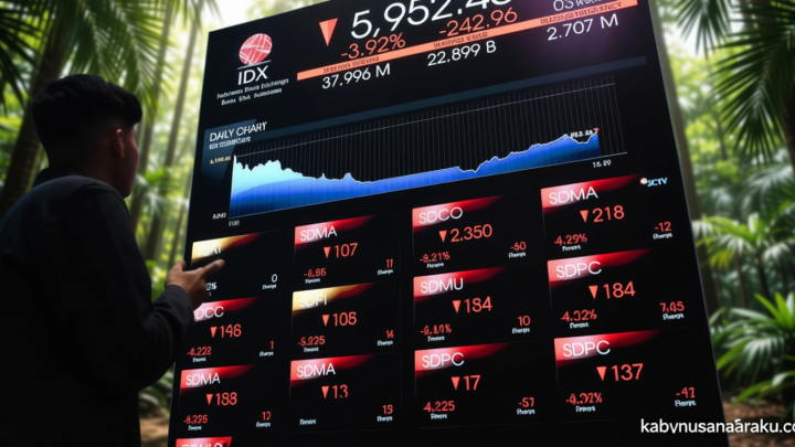 IHSG Ditutup Anjlok 3,55% – Terjun Bebas ke Level 5.883