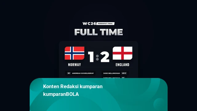 Hasil Piala Dunia 2026: Inggris Bungkam Norwegia di Babak Tambahan