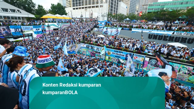 Foto: Atlanta Membiru – Suporter Argentina Padati Kota Jelang Semifinal