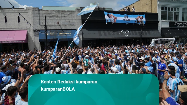 Foto: Pendukung Argentina Padati Kota Atlanta Jelang Semifinal Lawan Inggris