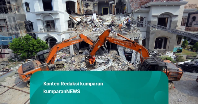 Polisi Uji Kebocoran Cari Titik Pipa Gas Bocor Penyebab Ledakan di Grand Polonia