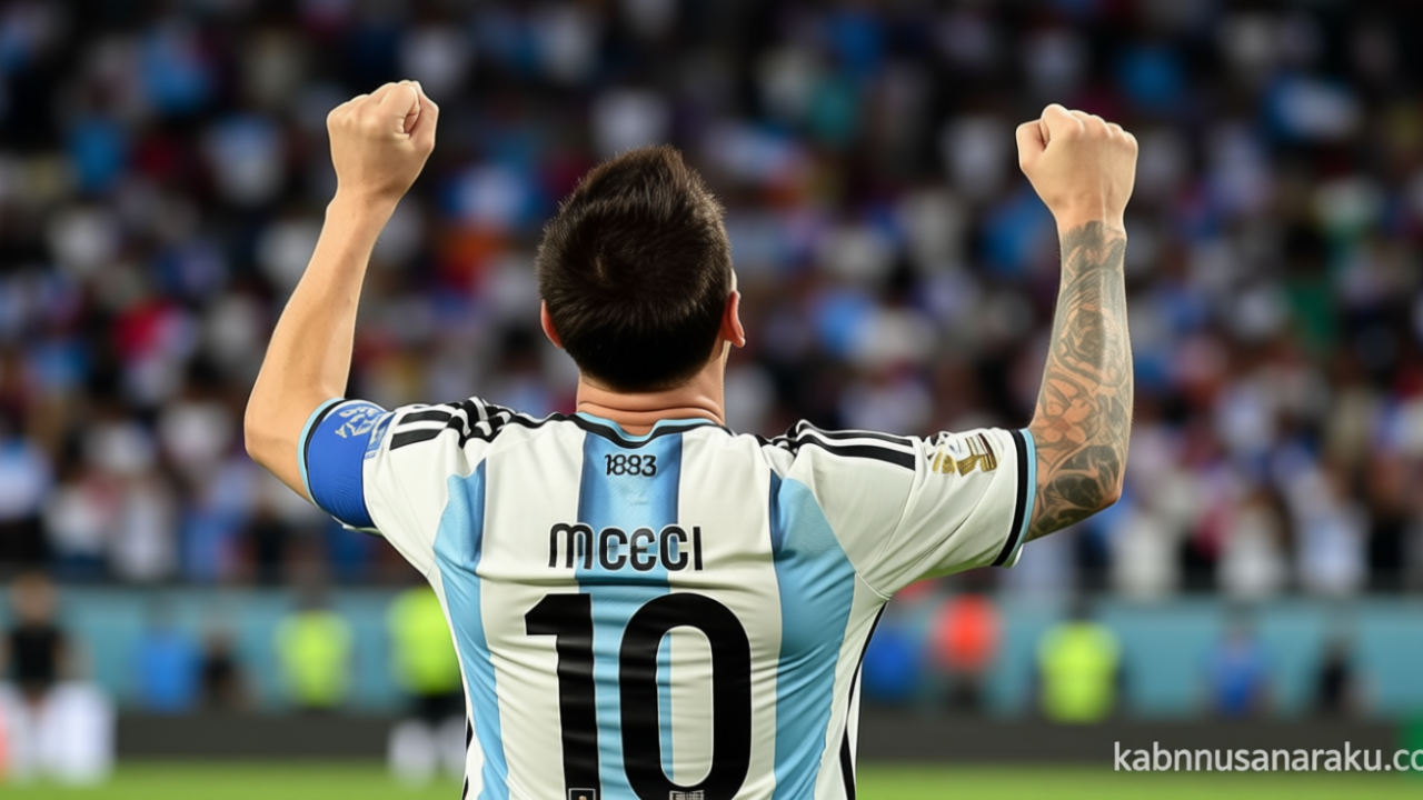 Foto: Messi Cetak Gol – Argentina Menang Dramatis atas Tanjung Verde