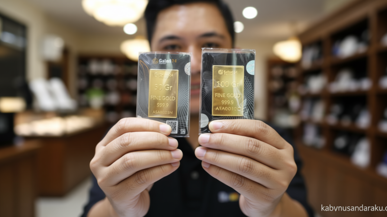 Harga Emas Antam Turun ke Rp 2.601.000/Gram – Galeri24 Turun Jadi Rp 2.578.000
