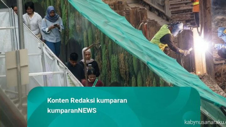 Visit Agenda: Foto: Lorong Labirin Hiasi Trotoar Darurat MRT Bundaran HI