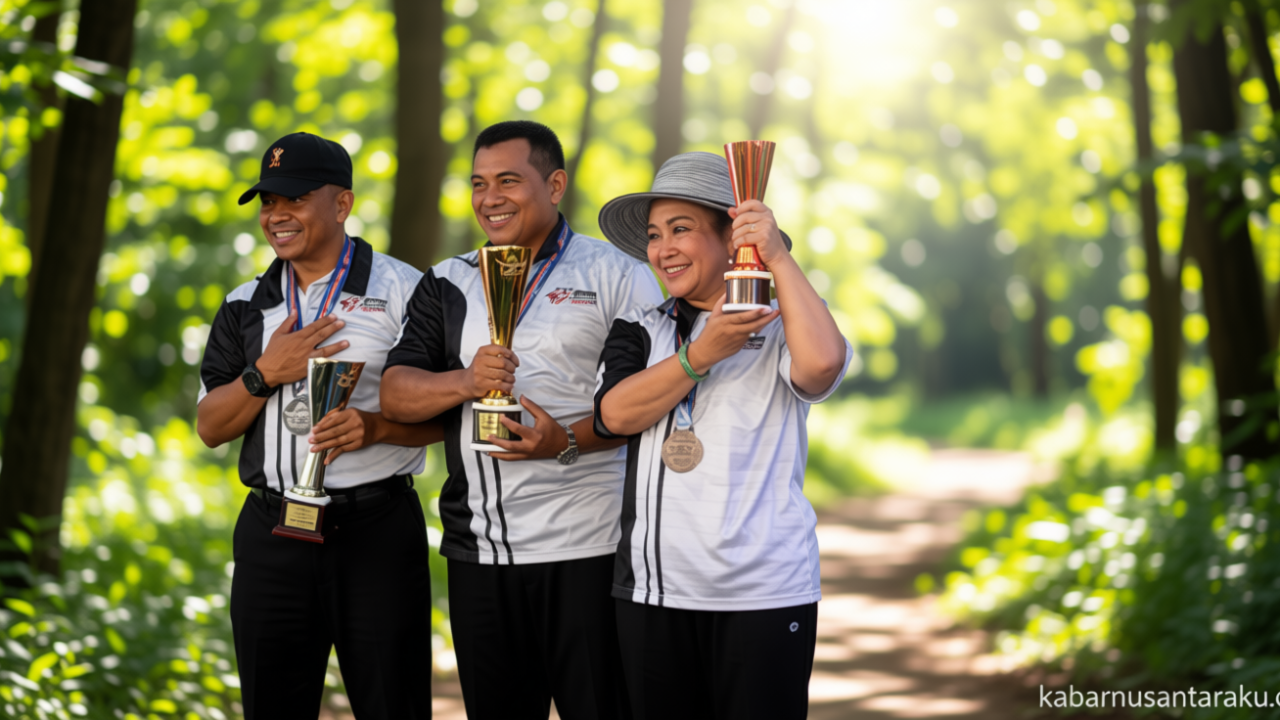 Titiek Soeharto Juara di Kejuaraan Menembak Polri, Diberi Piala oleh Kapolri