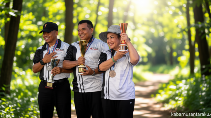 Titiek Soeharto Juara di Kejuaraan Menembak Polri, Diberi Piala oleh Kapolri