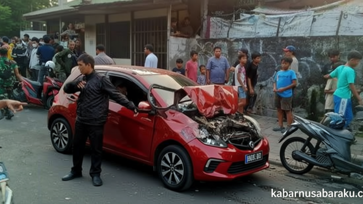 Tabrakan Beruntun di Perlintasan KA Kebon Pedes – Bogor: Mobil Tabrak 5 Kendaraan