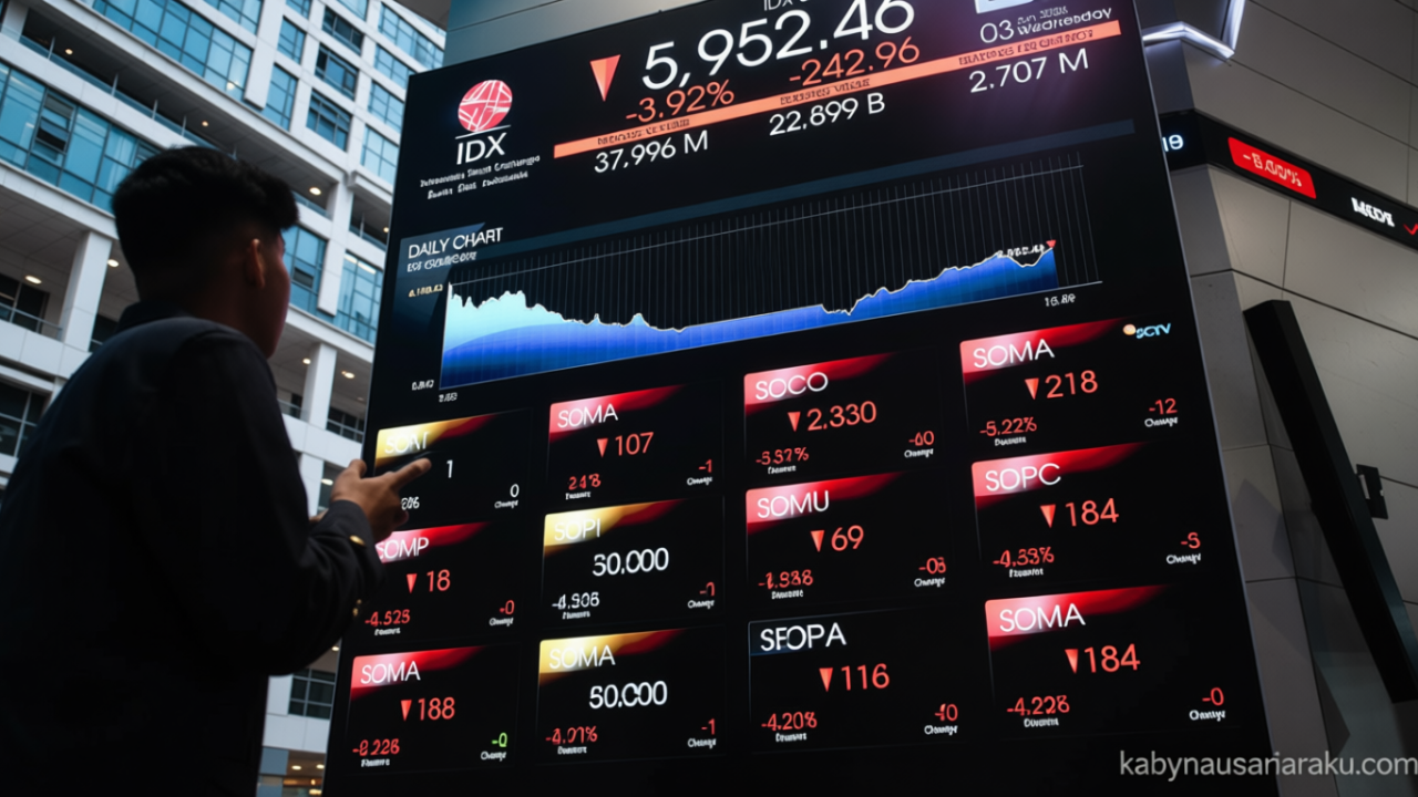 IHSG Sesi I Merosot 1,1 Persen – Rupiah Balik ke Level Rp 18.000 per Dolar AS