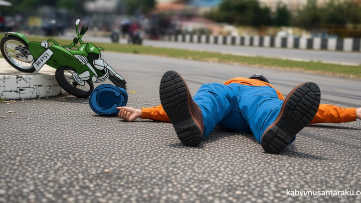 Motor RX King Lawan Arus Tabrak Vario di Pakansari Bogor – 3 Orang Terluka