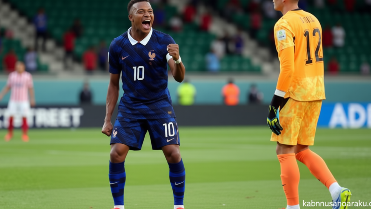 Foto: Gol Tunggal Mbappe ke Gawang Paraguay Bawa Prancis Lolos Perempat Final